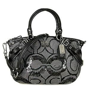 Coach Madison sequin satchel bag